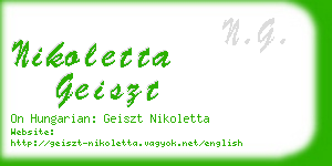 nikoletta geiszt business card